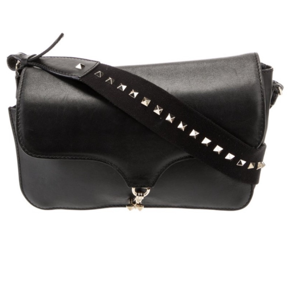 Valentino Rockstud black leather crossbody bag